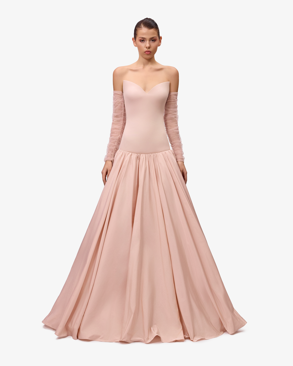 drop waist evening dress Strapless Ball Gown 46FR - 18UK sculpted drop waist colour:CHAMPAGNE Ever-Pretty Plus Size Sequin black multi