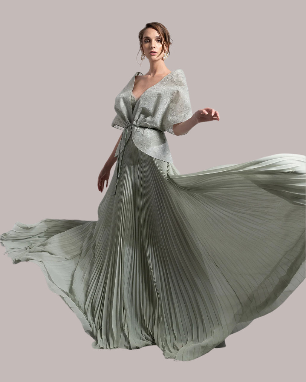 SC1917 Two Piece Dress & Jacket Pleated Dress – SANDY NOUR