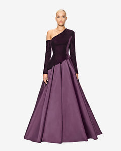purple two tone dress Kiki Layne Strapless Two-tone Dress 2019 InStyle Awards