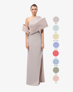 One Shoulder Hand Beaded Moon Dress 44FR - 16UK - 12US / Pink 24 One Shoulder Hand Beaded Moon Dress 44FR - 16UK - 12US / Pink 24