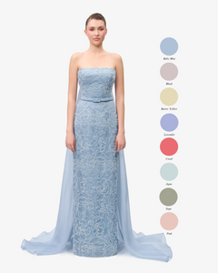 Strapless Straight Tube Dress 42FR - 14UK - 10US / Coral 25 Strapless Straight Tube Dress 42FR - 14UK - 10US / Coral 25