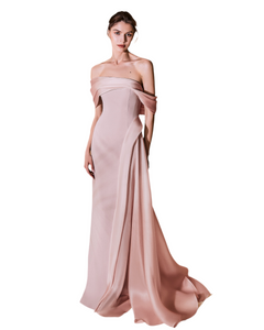 Wrap Around Off-Shoulder Sheath Dress - Sandy Nour