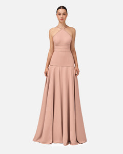 Halter Dropped Waist Dress – SANDY NOUR