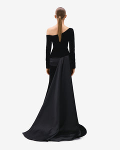 one shoulder velvet dress One Shoulder Velvet Dress 38FR - 10UK