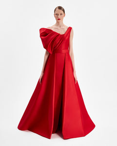 One Shoulder Asymmetric Draped Bow Dress 36FR - 8uk - 4US / White 25 One Shoulder Asymmetric Draped Bow Dress 36FR - 8uk - 4US / White 25