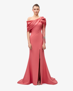 Asymmetric Off The Shoulder Sheath Dress 46FR - 18uk - 14Us / Sage 25 Asymmetric Off The Shoulder Sheath Dress 46FR - 18uk - 14Us / Sage 25