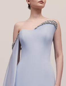 Asymmetric Crystal Wave Dress