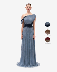 one hand shoulder dress One-Shoulder Knee-Length Wedding-Guest Dress 29271 Black / 00