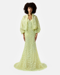slim fit dress slacks Selene Bolero in Khaki Green – Zhenabia main image 0