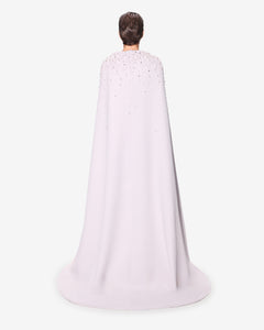 Crystal Hand Beaded Cape Dress SANDY NOUR Crystal Hand Beaded Cape Dress SANDY NOUR