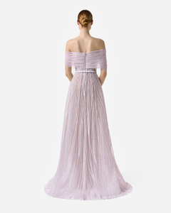 hand beaded dress Off The Shoulder Linear Hand Beaded Dress 38FR - 10UK