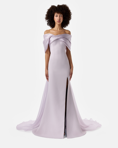 draped off the shoulder dress Off The Shoulder Draped Sheath Dress – SANDY NOUR