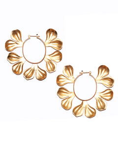 Gold Leaf Petal Earrings - Sandy Nour