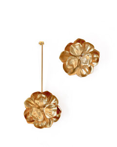 Mixed Gold Flower Blossom Earrings - Sandy Nour