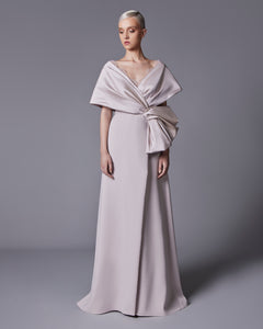 Flared Bow A-Line Gown