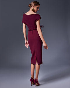 Off-the-Shoulder Asymmetric Short Dress - Sandy Nour