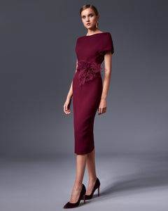 Off-the-Shoulder Asymmetric Short Dress - Sandy Nour