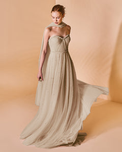 Heart Shaped Braided Tulle Dress - Sandy Nour
