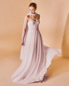 Heart Shaped Braided Tulle Dress - Sandy Nour
