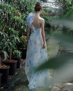 Floating Floral - Print Organza Dress - Sandy Nour